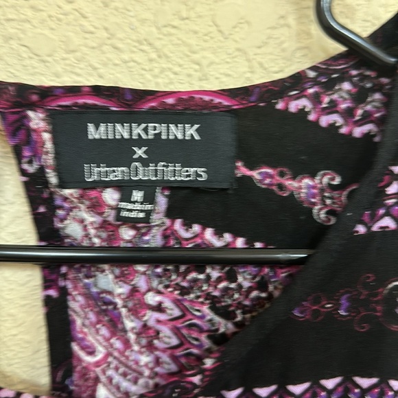 Mink Pink x Urban Outfitters womans Purple Black mini Dress M - Picture 5 of 6